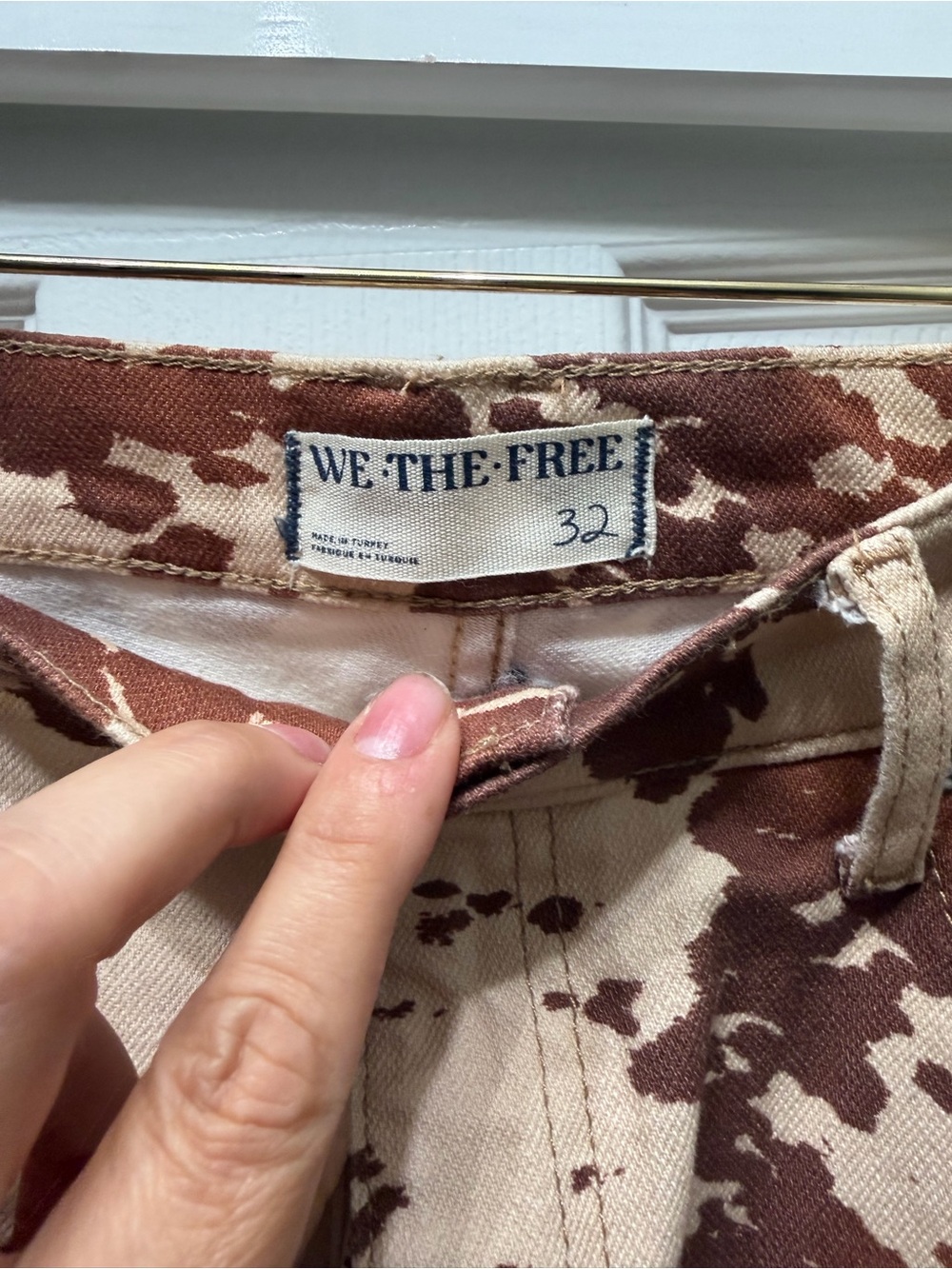 We The Free Risk Taker Mid-Rise Printed Jeans Size 32 - Picture 5 of 5